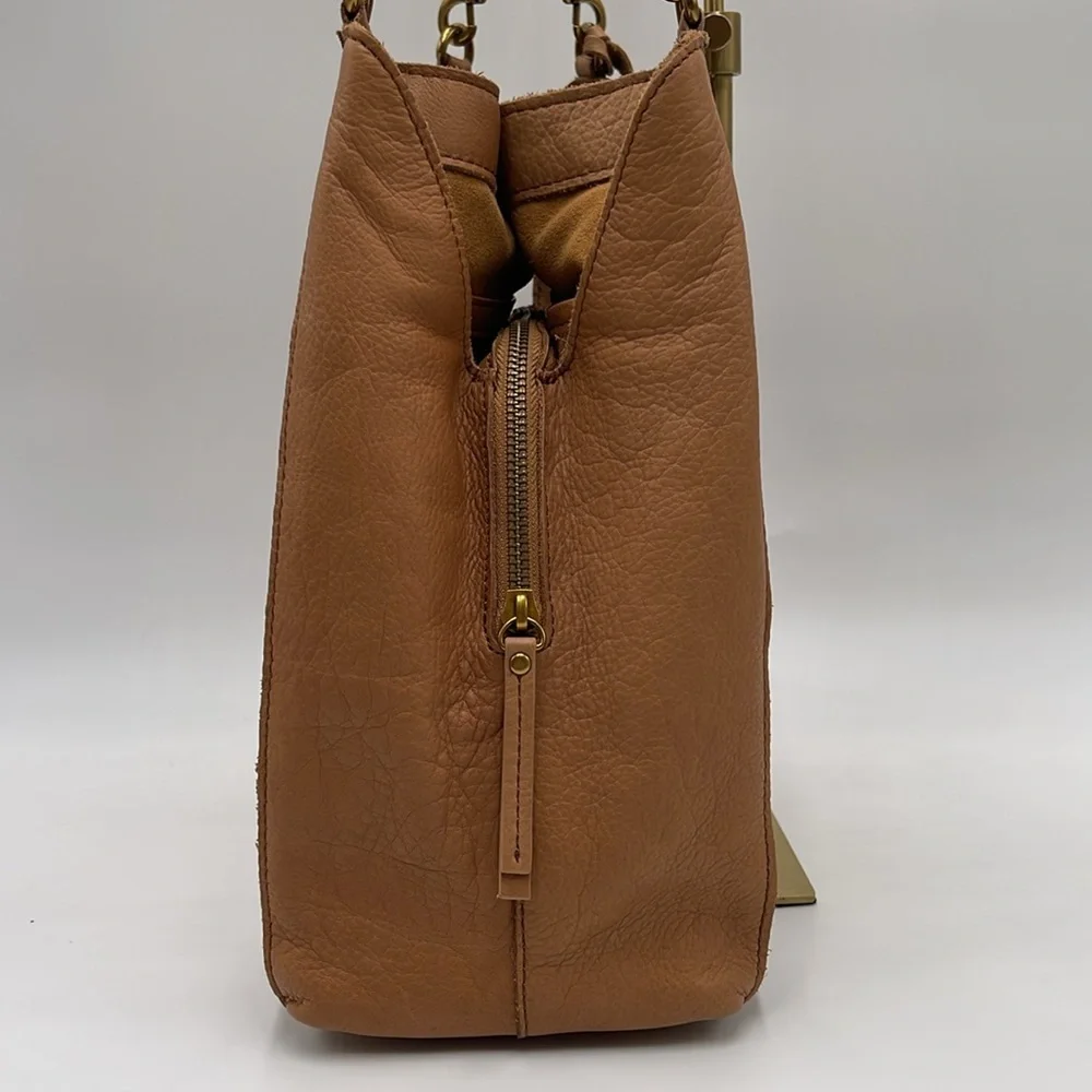 American Leather Co. Shoulder Bag - Caramel Brown 100% Leather - Double Straps - Picture 8 of 16
